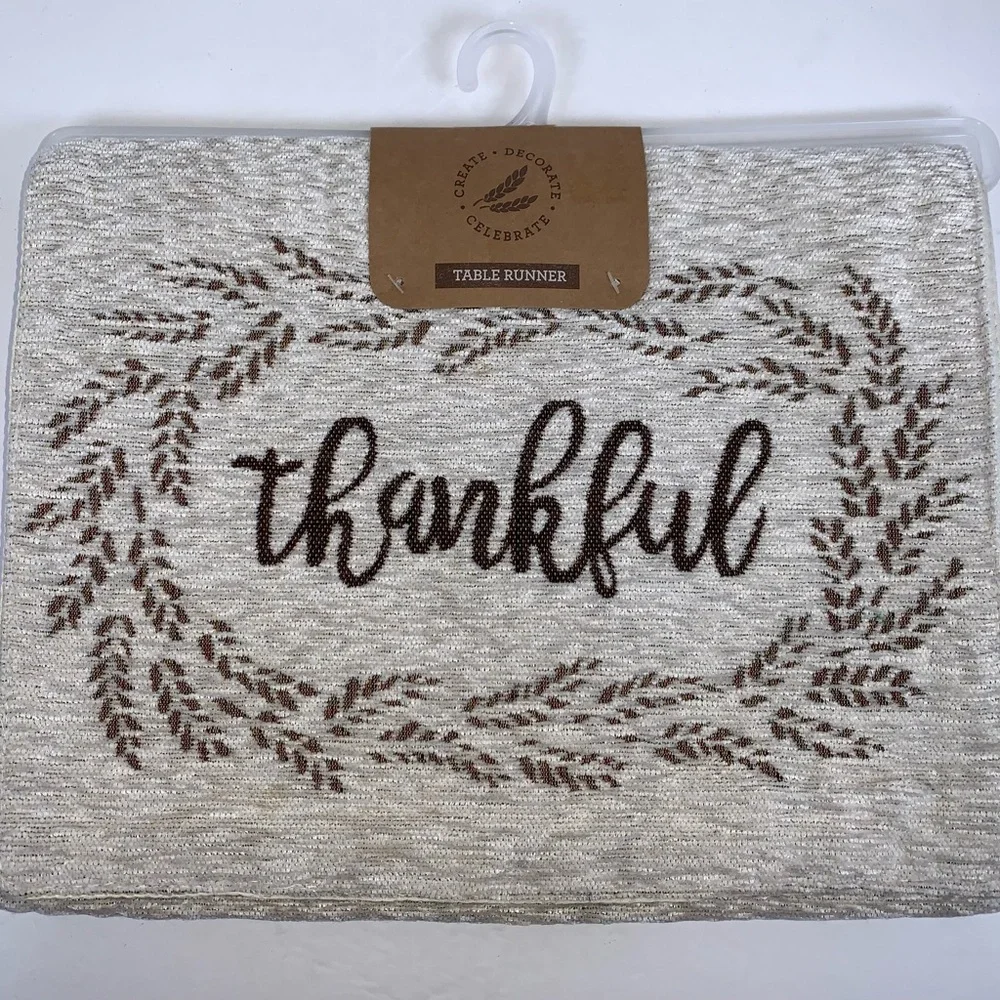 Harvest Wheat Embroidered Fall Table Runner 13”x72” NWT (Q238-240)